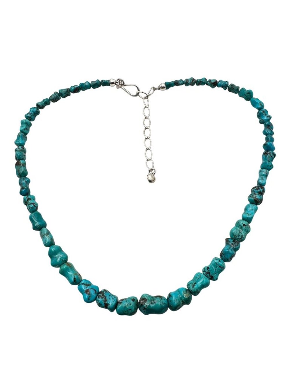Jay King Necklace Mine Turquoise Sterling Silver Necklace 16 - 18"